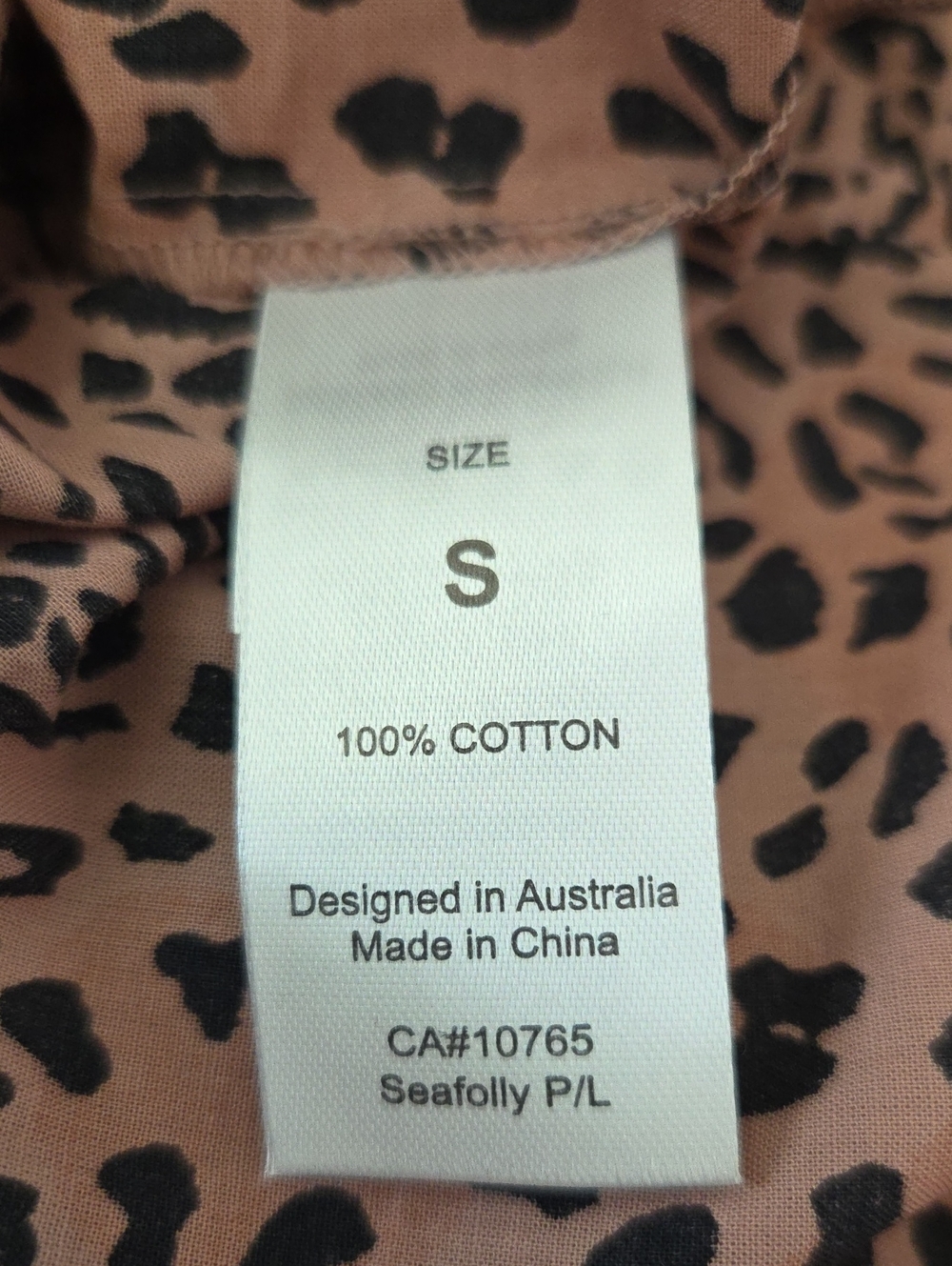 Seafolly Pink and Black Leopard Print Mini Dress - Picture 9 of 9